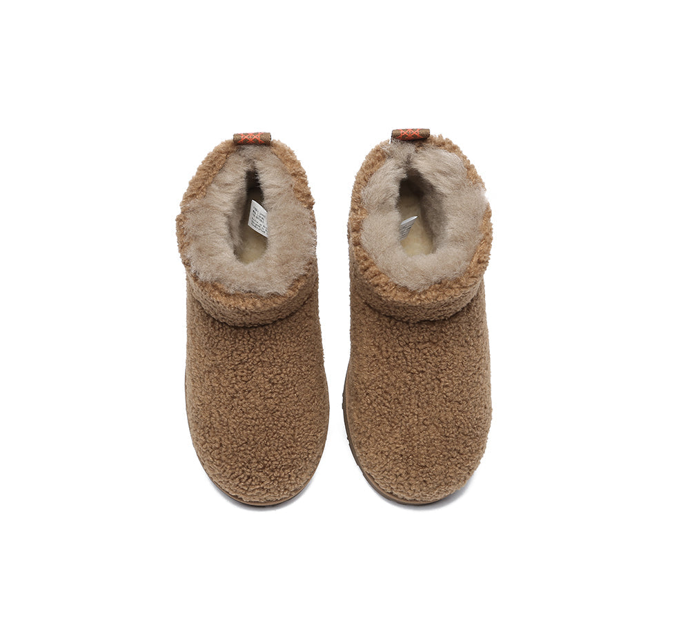 UGG Boots - EVERAU® UGG Sheepskin Wool Plush Ankle Boots Ultra Teddycozy