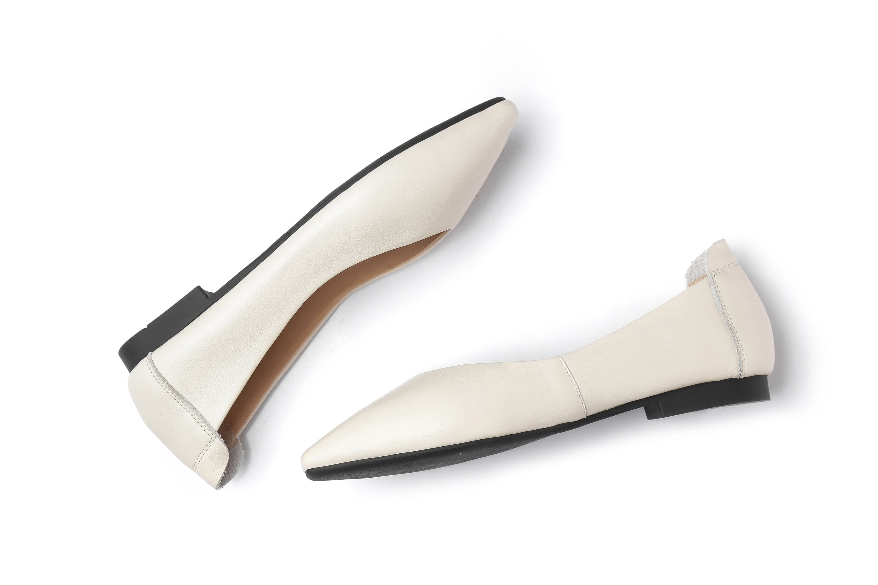 UGG Boots - Everly Leather Pointed Toe Ballet Flats