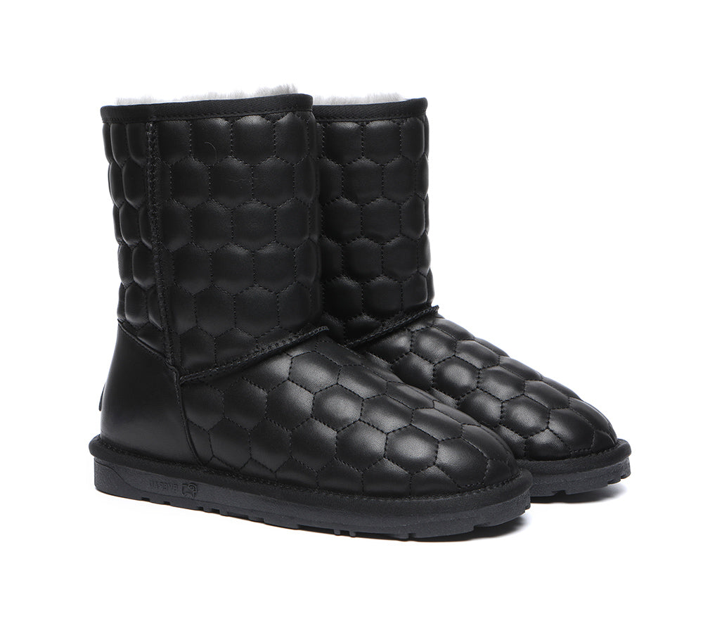 UGG Boots - Nappa Sheepskin Short Boots Women Howey