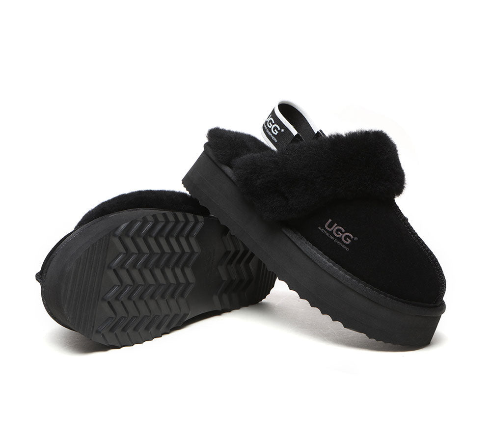 UGG Boots - Removable Strap Slingback UGG Slippers Women Muffin Platform