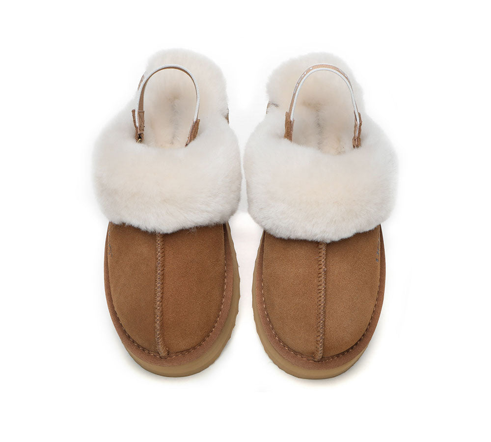 UGG Boots - Removable Strap Slingback UGG Slippers Women Muffin Platform