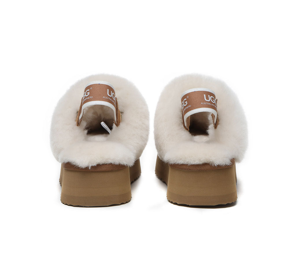 UGG Boots - Removable Strap Slingback UGG Slippers Women Muffin Platform