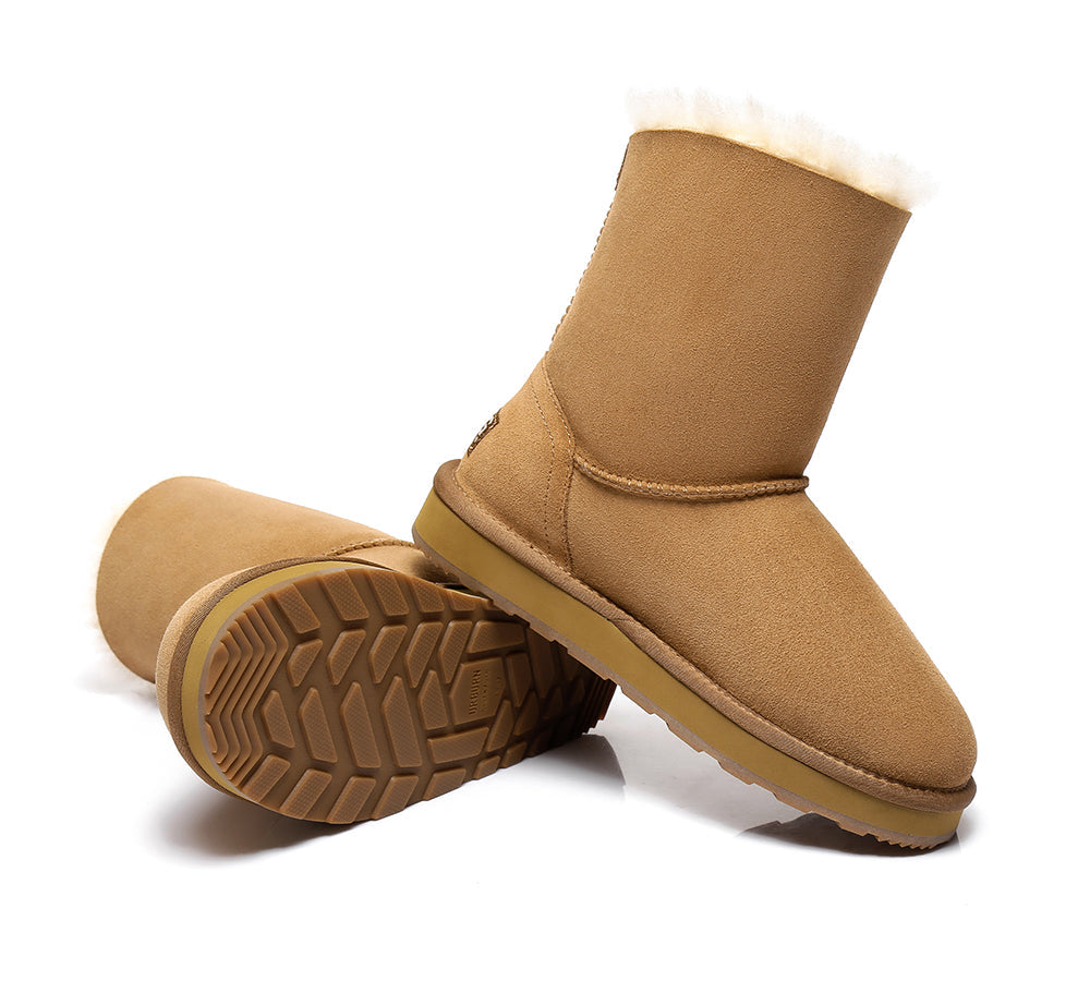 UGG Boots - Sheepskin Zipper Short Women Boots Zipporah