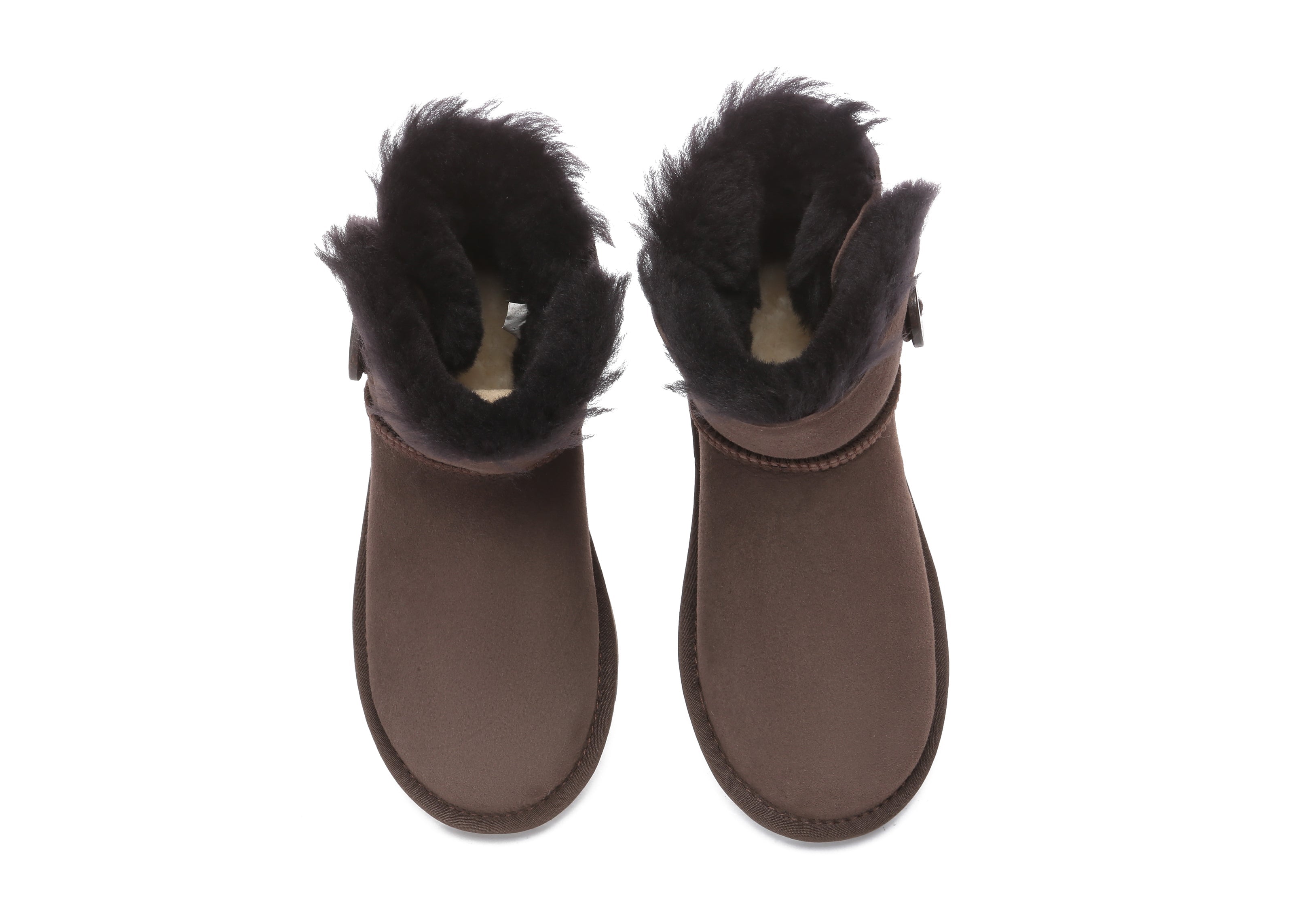 UGG Boots - UGG Boots Australia Premium Double Face Sheepskin Mini Button Boots
