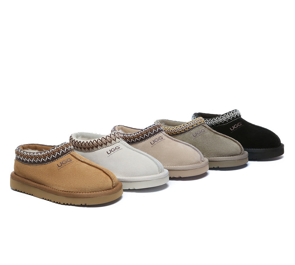 UGG Slippers - AUSTRALIAN SHEPHERDยฎ UGG Kids Sheepskin Wool Ankle Tazzy Slippers Hippie
