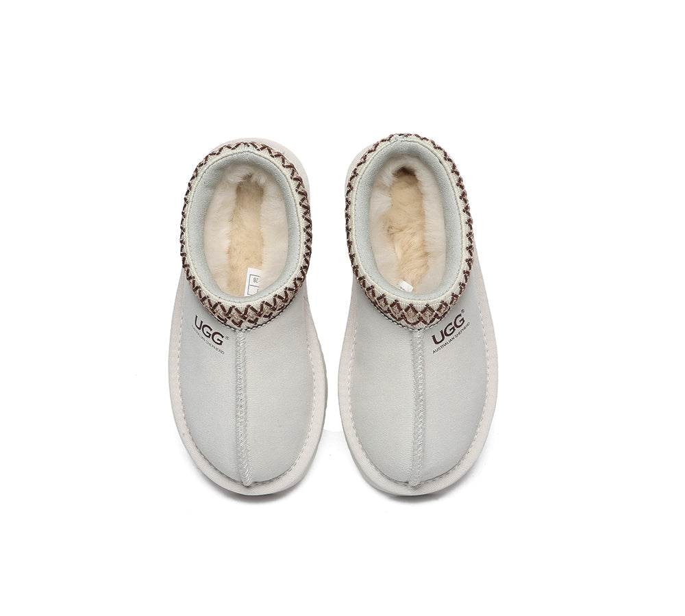 UGG Slippers - AUSTRALIAN SHEPHERD® UGG Kids Sheepskin Wool Ankle Tazzy Slippers Hippie