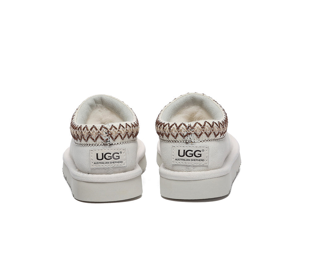 UGG Slippers - AUSTRALIAN SHEPHERD® UGG Kids Sheepskin Wool Ankle Tazzy Slippers Hippie