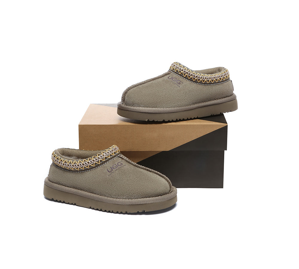 UGG Slippers - AUSTRALIAN SHEPHERD® UGG Kids Sheepskin Wool Ankle Tazzy Slippers Hippie
