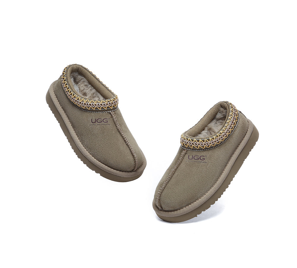 UGG Slippers - AUSTRALIAN SHEPHERD® UGG Kids Sheepskin Wool Ankle Tazzy Slippers Hippie