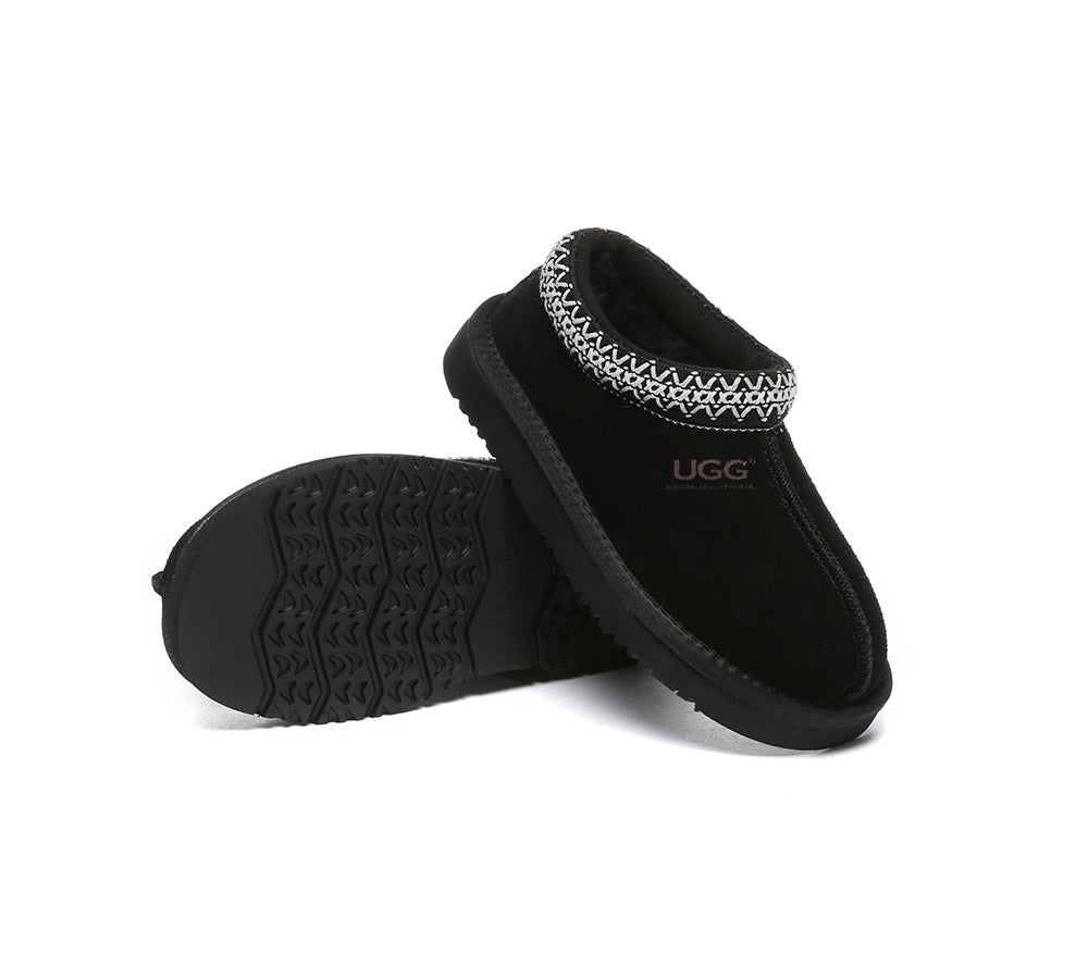 UGG Slippers - AUSTRALIAN SHEPHERD® UGG Kids Sheepskin Wool Ankle Tazzy Slippers Hippie