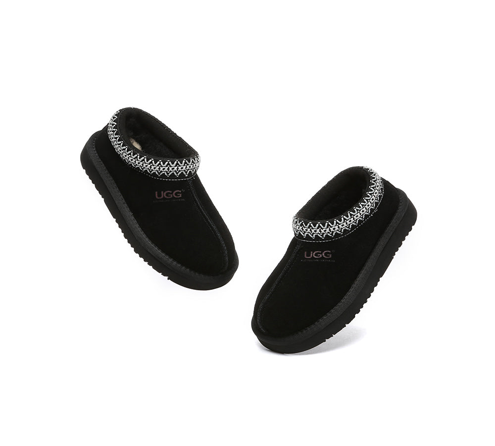 UGG Slippers - AUSTRALIAN SHEPHERD® UGG Kids Sheepskin Wool Ankle Tazzy Slippers Hippie