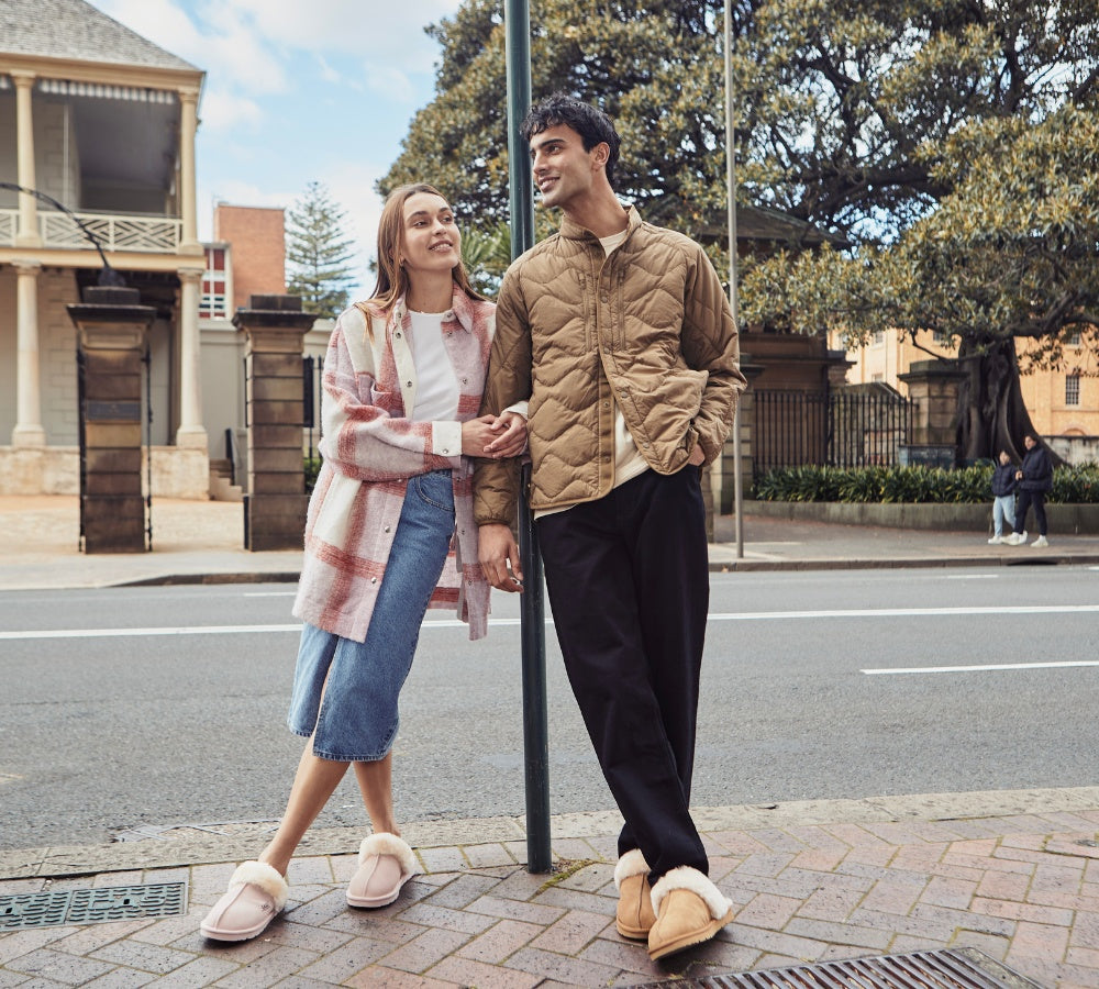 UGG Slippers - AUSTRALIAN SHEPHERDยฎ UGG Sheepskin Wool Scuff Slippers Muffin