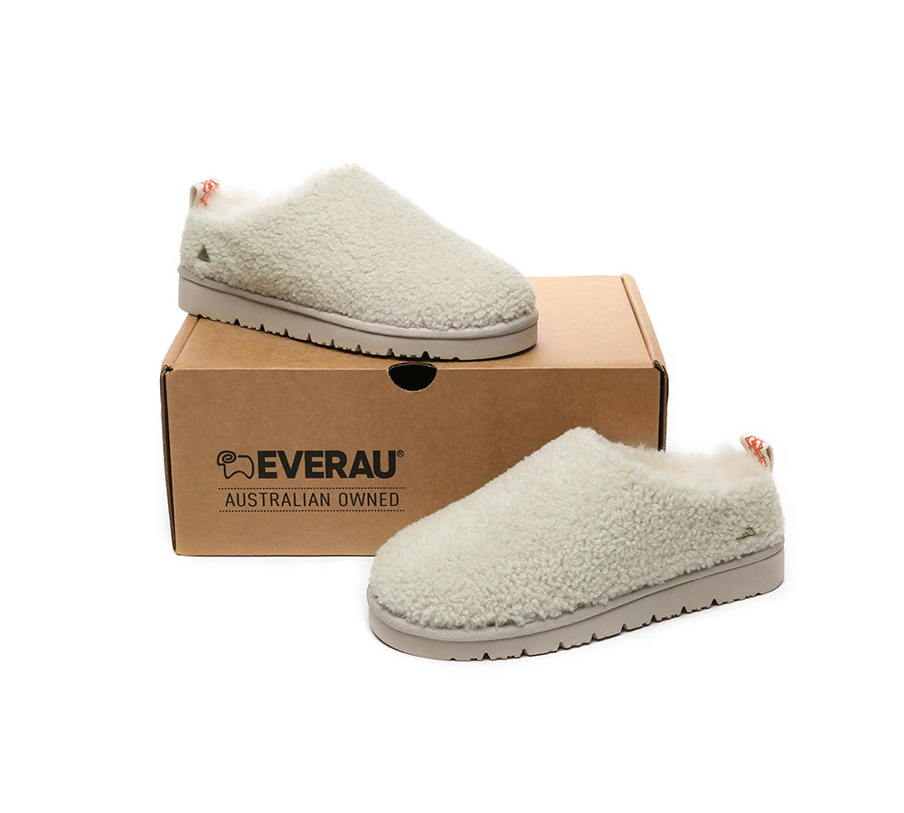 UGG Slippers - EVERAU® UGG Sheepskin Wool Plush Ankle Slippers Teddycozy