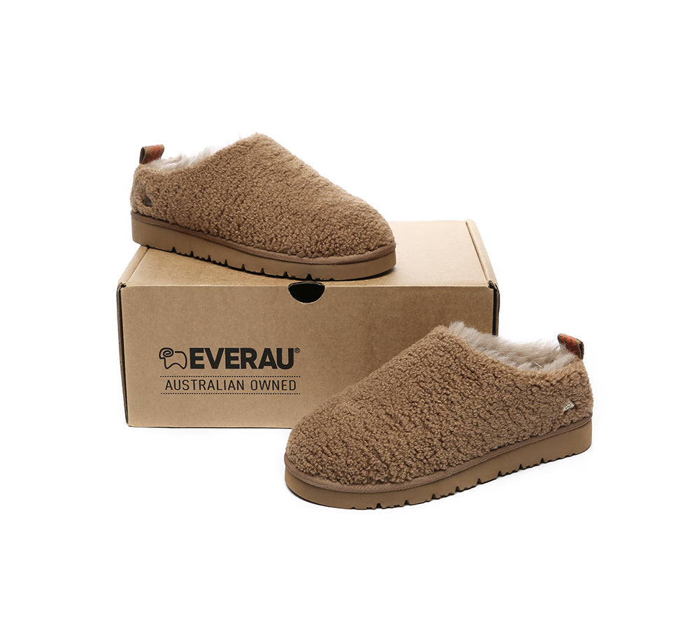 UGG Slippers - EVERAU® UGG Sheepskin Wool Plush Ankle Slippers Teddycozy