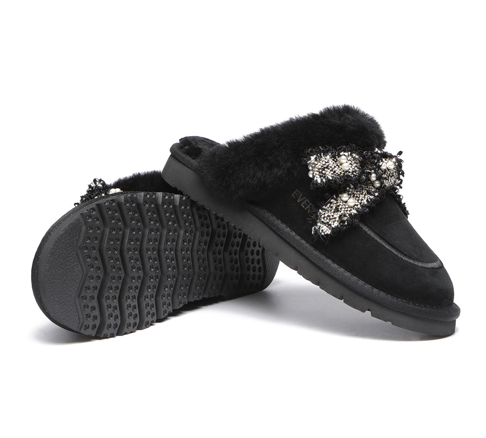 UGG Slippers - Premium Sheepskin Bow Slipper Women Barbra