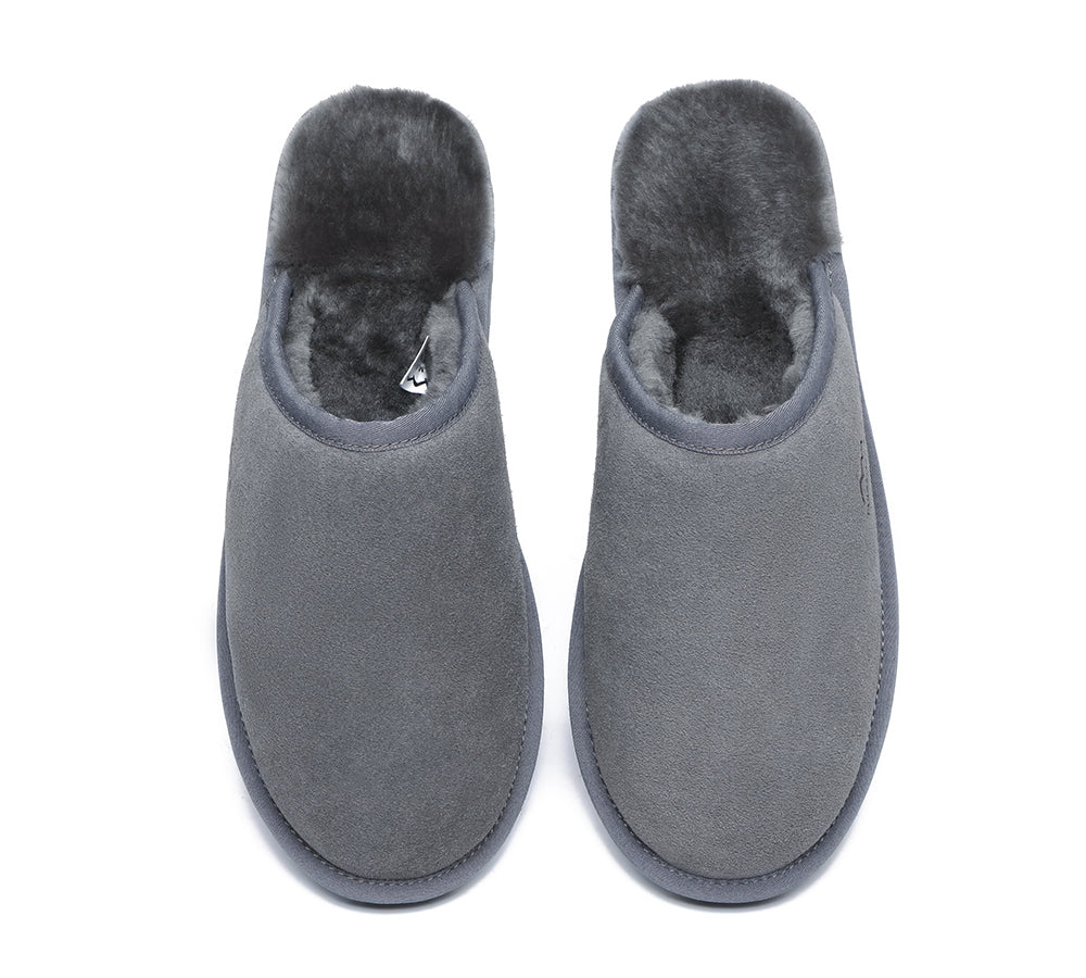 UGG Slippers - Premium Sheepskin Men Scuff Larry