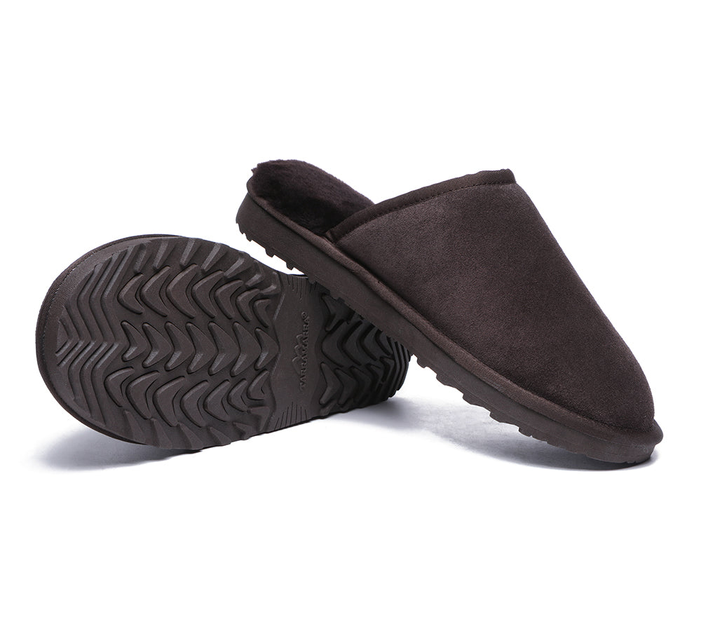 UGG Slippers - Premium Sheepskin Men Scuff Larry