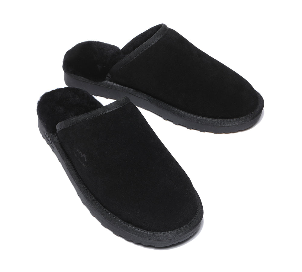 UGG Slippers - Premium Sheepskin Men Scuff Larry