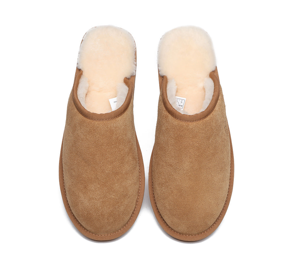 UGG Slippers - Premium Sheepskin Men Scuff Larry