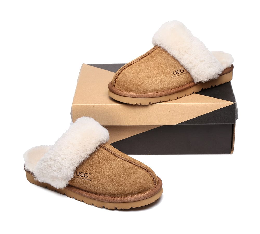 UGG Slippers - UGG Slippers Australia Premium Sheepskin Unisex Muffin Scuff