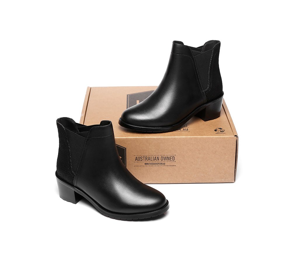 Urban Women Boots Fashion Ankle Heel chelsea - UGG Boots - Black - AU Ladies 4 / AU Men 2 / EU 35 - Uggoutlet