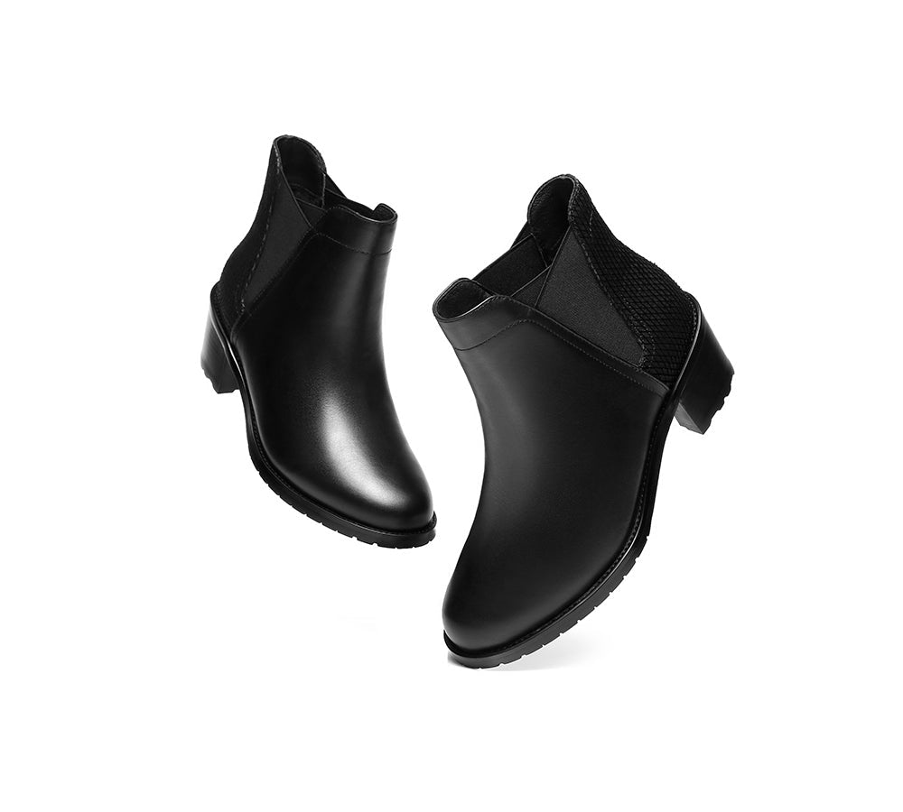 Urban Women Boots Fashion Ankle Heel chelsea - UGG Boots - Black - AU Ladies 4 / AU Men 2 / EU 35 - Uggoutlet