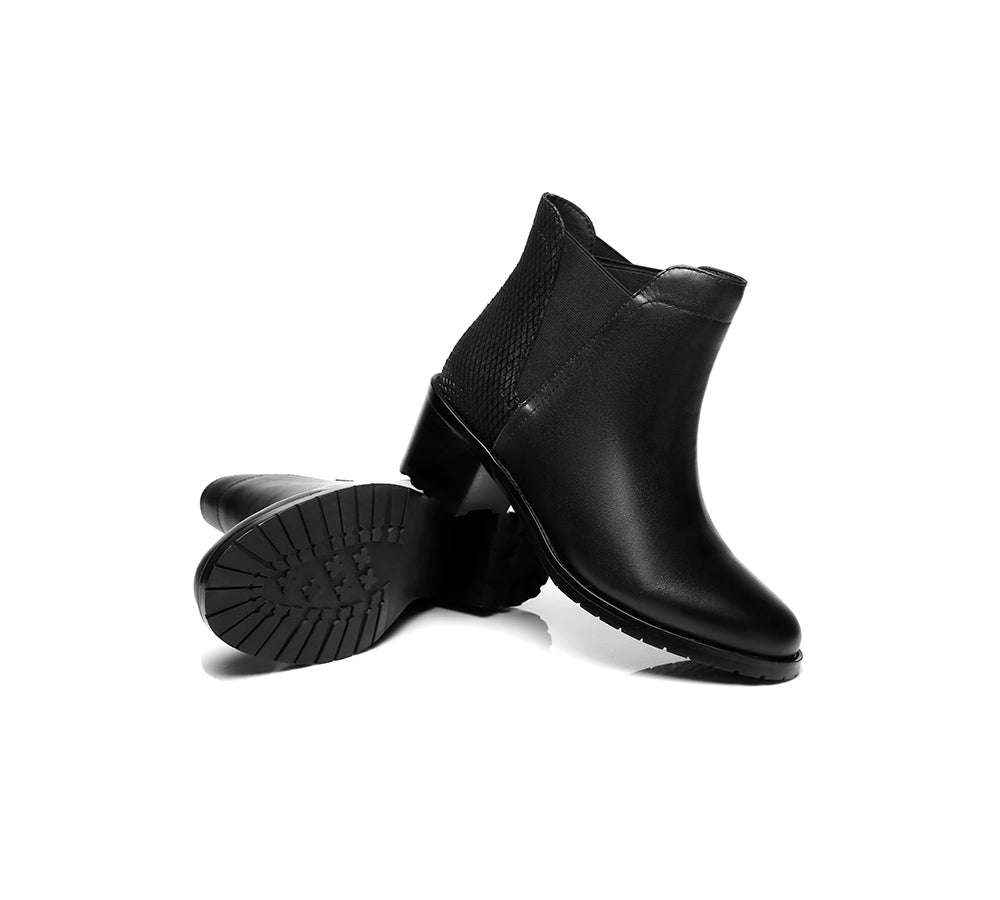 Urban Women Boots Fashion Ankle Heel chelsea - UGG Boots - Black - AU Ladies 4 / AU Men 2 / EU 35 - Uggoutlet