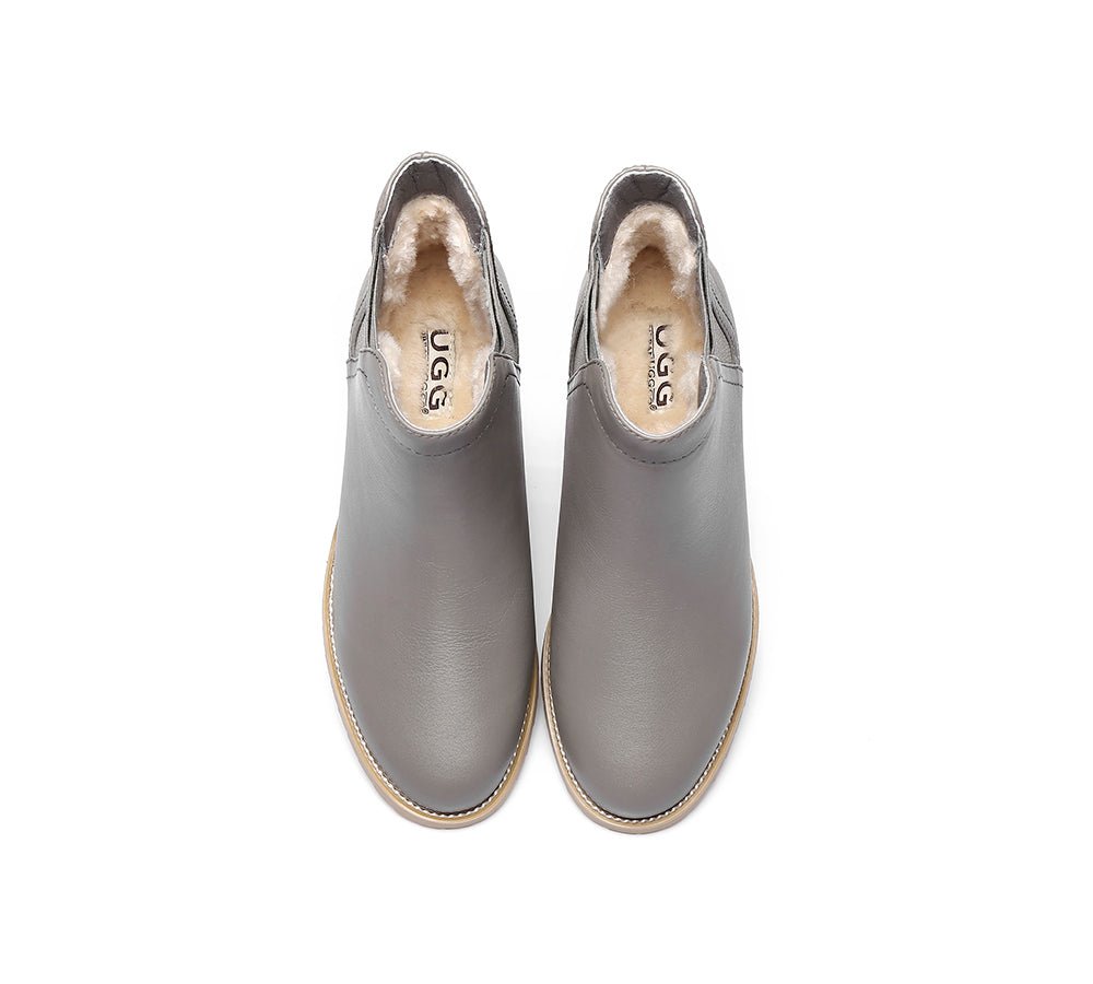 Urban Women Boots Fashion Ankle Heel chelsea - UGG Boots - Grey - AU Ladies 4 / AU Men 2 / EU 35 - Uggoutlet