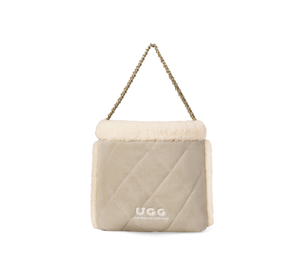 Women Suede Shearling Over Shoulder Tote Bag Diana – Ever UGG Outlet
