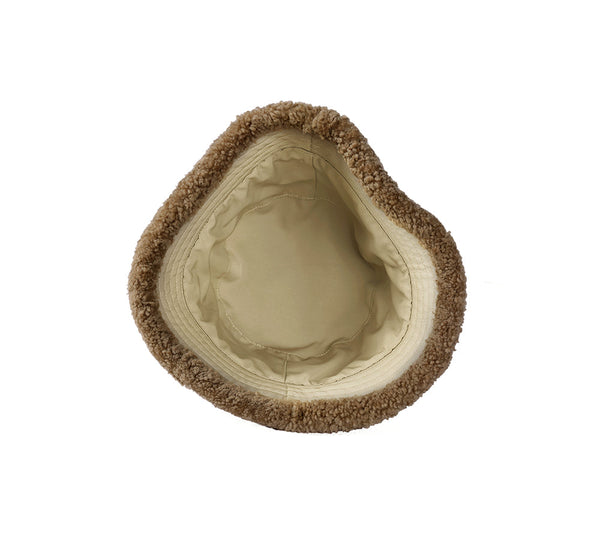 Fluffy Sheepskin Wool Bucket Hat Cloude