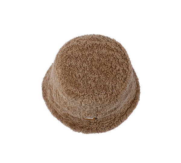 Fluffy Sheepskin Wool Bucket Hat Cloude