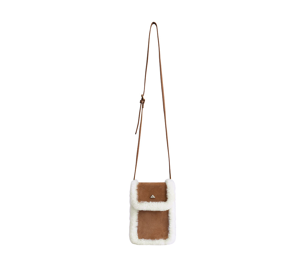 Women Fluffy Wool Over Shoulder Cleo Bag