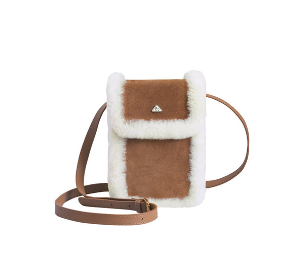 Women Fluffy Wool Over Shoulder Cleo Bag