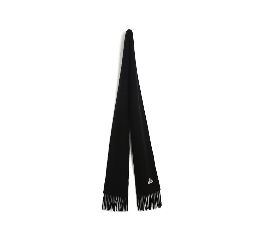 100% Wool Plain Scarf Eva - scarf - Black - One Size - Uggoutlet