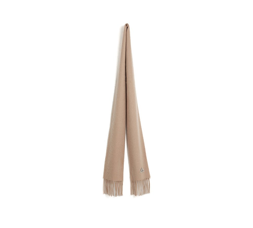 100% Wool Plain Scarf Eva - scarf - Camel - One Size - Uggoutlet