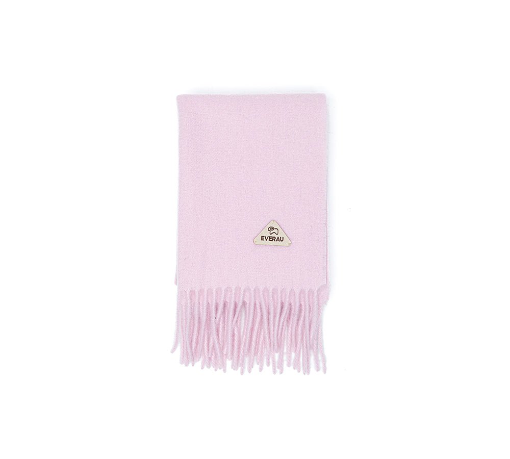 100% Wool Plain Scarf Eva - scarf - Pink - One Size - Uggoutlet