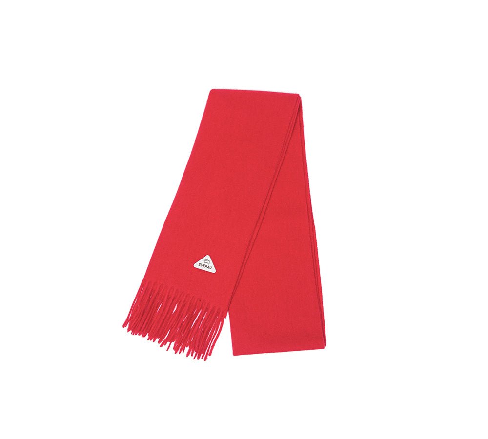 100% Wool Plain Scarf Eva - scarf - Red - One Size - Uggoutlet