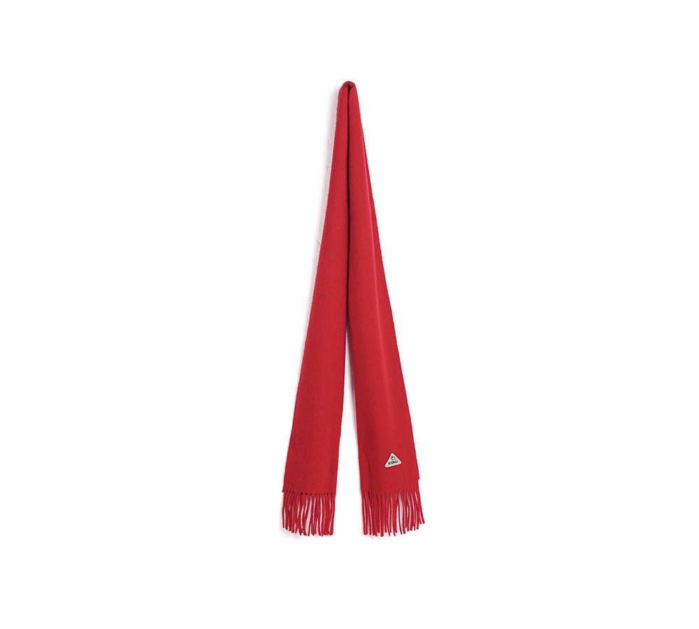 100% Wool Plain Scarf Eva - scarf - Red - One Size - Uggoutlet