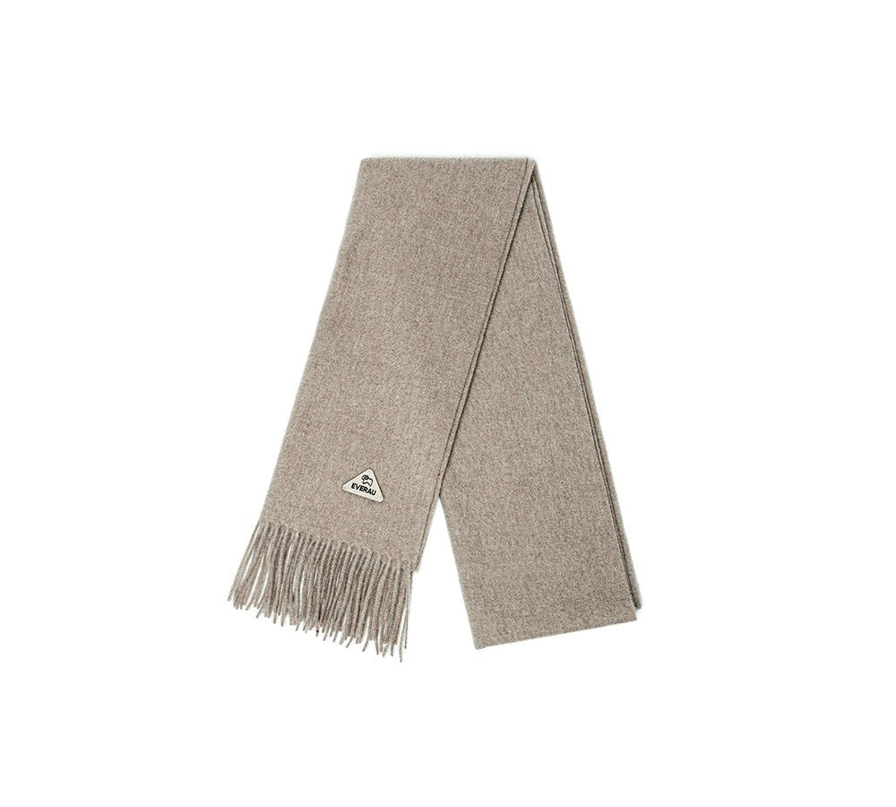 100% Wool Plain Scarf Eva - scarf - Umber - One Size - Uggoutlet