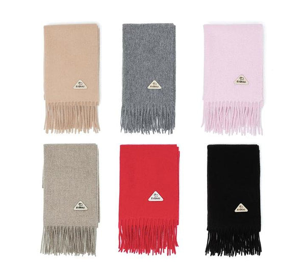 EVERAU® 100% Wool Plain Scarf Eva EVERAU