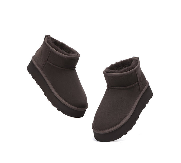 UGG Ultra Mini Platform Boots Sheepskin Wool Thick Bottom Boots Ronnie
