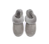 EVERAU® UGG Slippers Women Sheepskin Wool Removable Strap Slingback Nonslip Shoes Corduroy - UGG Slippers - Grey - AU Ladies 4 / AU Men 2 / EU 35 - Uggoutlet