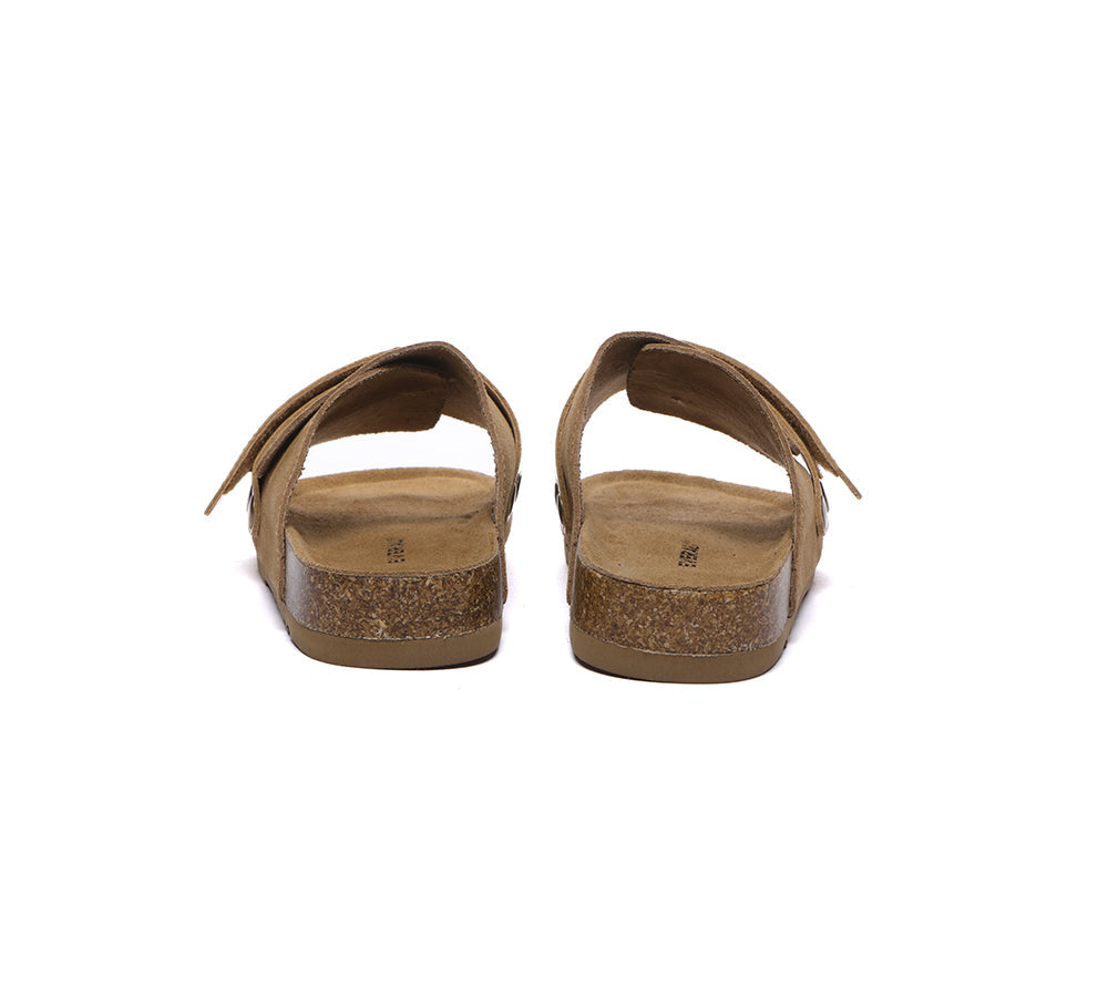 EVERAU® Adjustable Strap Embossed Slip-on Summer Sandal Slides Terrain - UGG EXPRESS