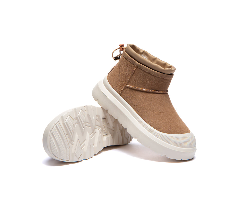 UGG Boots Sheepskin Wool Drawstring Ankle Brano – Ever UGG Outlet