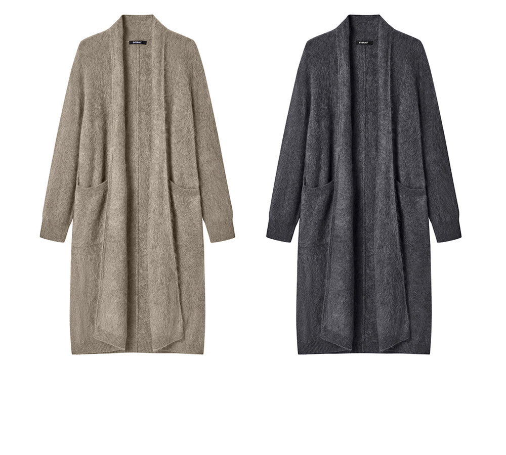 EVERAU® Women Cashmere Blend Wool Long Cardigan Grumo Coat EVERAU