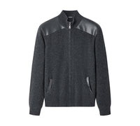 EVERAU® Wool Blend Zip-Up Jacket Stand Collar Urban Style Canver EVERAU
