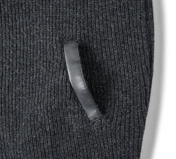 EVERAU® Wool Blend Zip-Up Jacket Stand Collar Urban Style Canver EVERAU