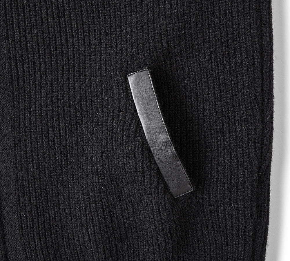 EVERAU® Wool Blend Zip-Up Jacket Stand Collar Urban Style Canver EVERAU