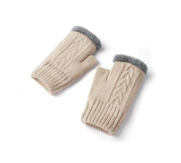 EVERAU® Fingerless Ultra Plush Knit Gloves EVERAU