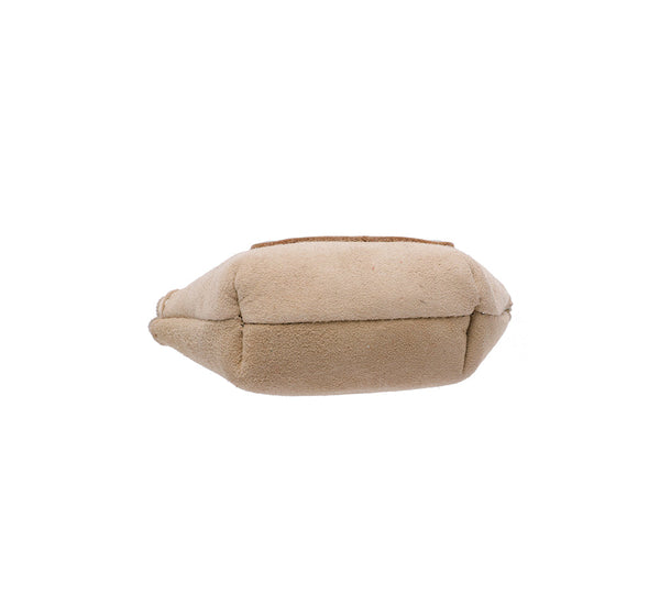 Sheepskin Wool Coin Zip Purse With Key Ring - UGG EXPRESS